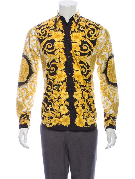 versace for big and tall|Versace button up shirt.